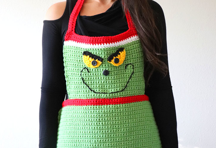 Crochet Adult Size Christmas Apron