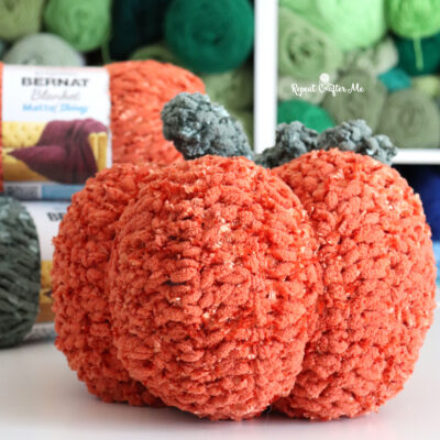 Bernat Blanket Matte & Shiny Crochet Pumpkin