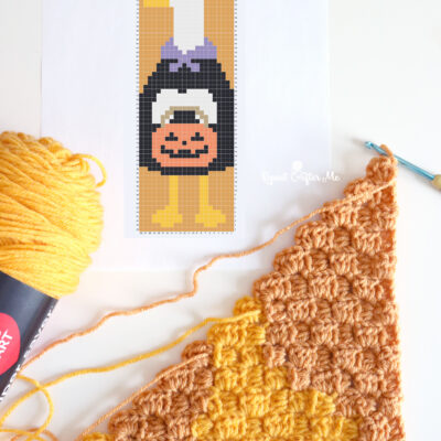 Halloween Porch Goose C2C Crochet Panel