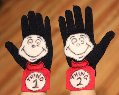 Thing 1 and Thing 2 Glove Puppets
