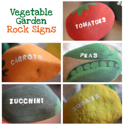 Vegetable Garden Rock Signs