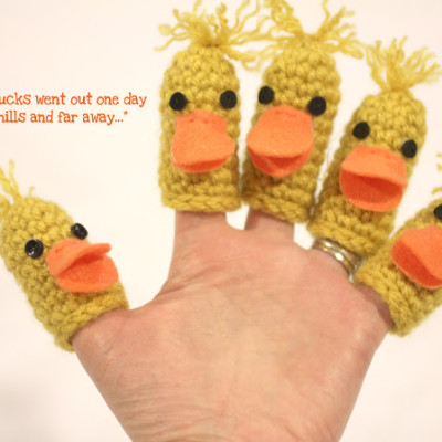 5 Little Ducks Finger Puppets