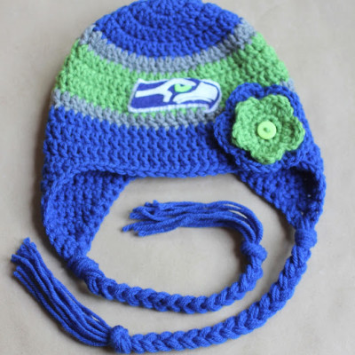 Crochet Seattle Seahawks Hat