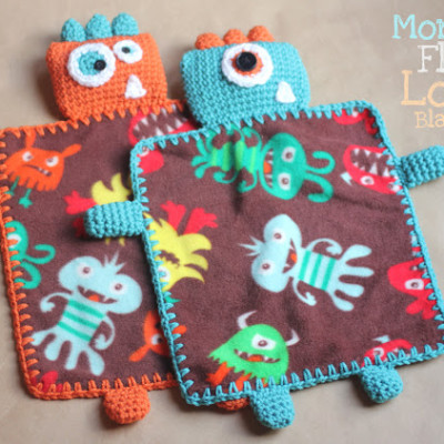 Monster Fleece Lovey Blankets