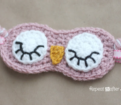 Crochet Sleepy Owl Mask