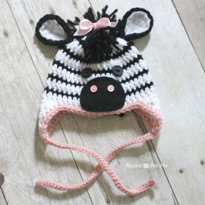 Crochet Zebra Hat Pattern