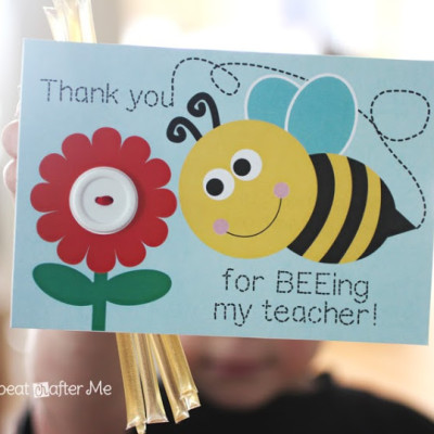Bee Themed Back-to-School Teacher Appreciation Gift and Printable