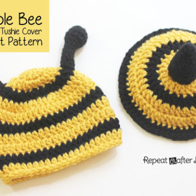 Crochet Bumble Bee Hat and Tushie Cover Pattern