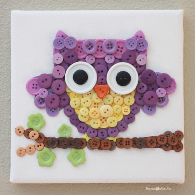 Button Owl Art