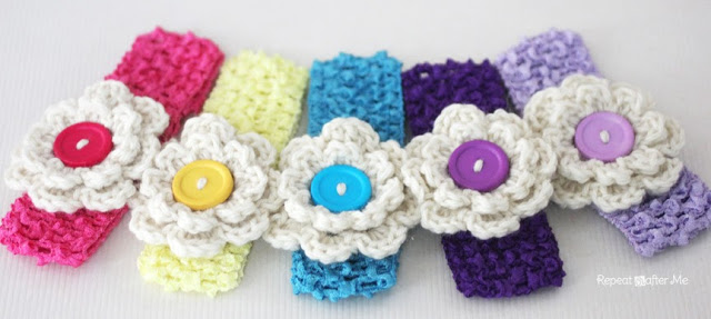 Crochet Hair Clips - Repeat Crafter Me
