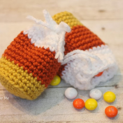 Crochet Candy Corn Pouch Pattern