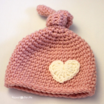Crochet Newborn Knot Hat Pattern