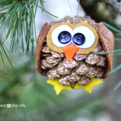 Pinecone Owl Ornament
