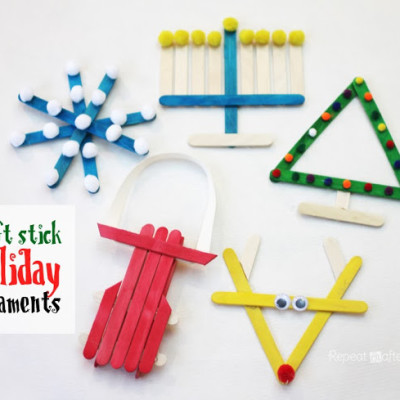 Craft Stick Holiday Ornaments