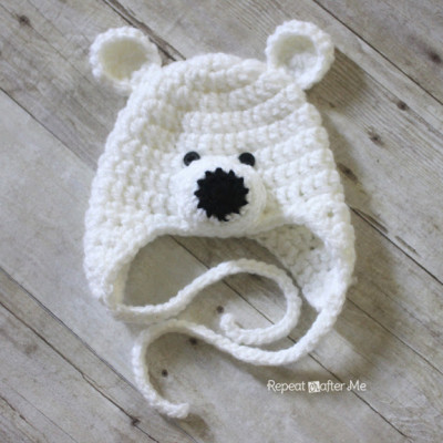 Crochet Polar Bear Hat Pattern