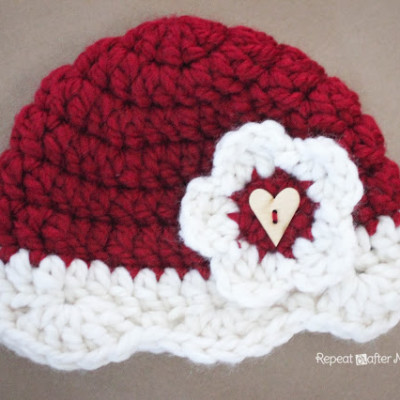 Crochet Valentine Hat Pattern