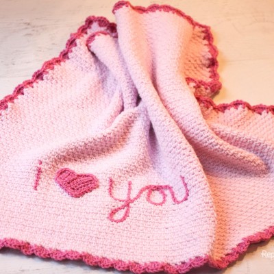Crochet “I Love You” Blanket