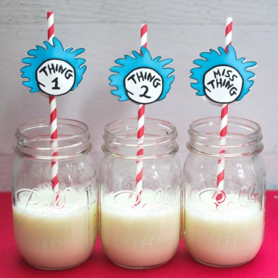 Thing 1 and Thing 2 Straws