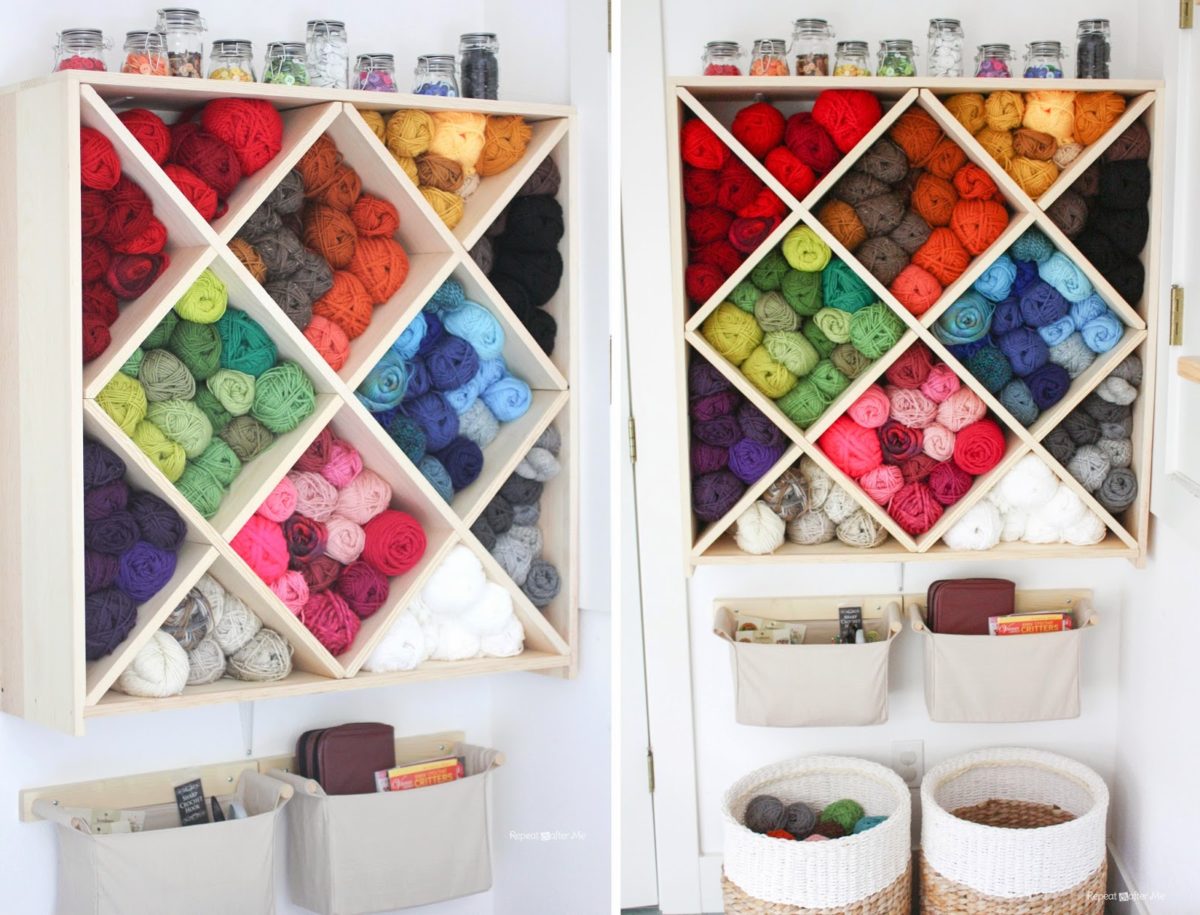 Hanging Yarn or Craft Supply Organizer - Clever Girl Organizing