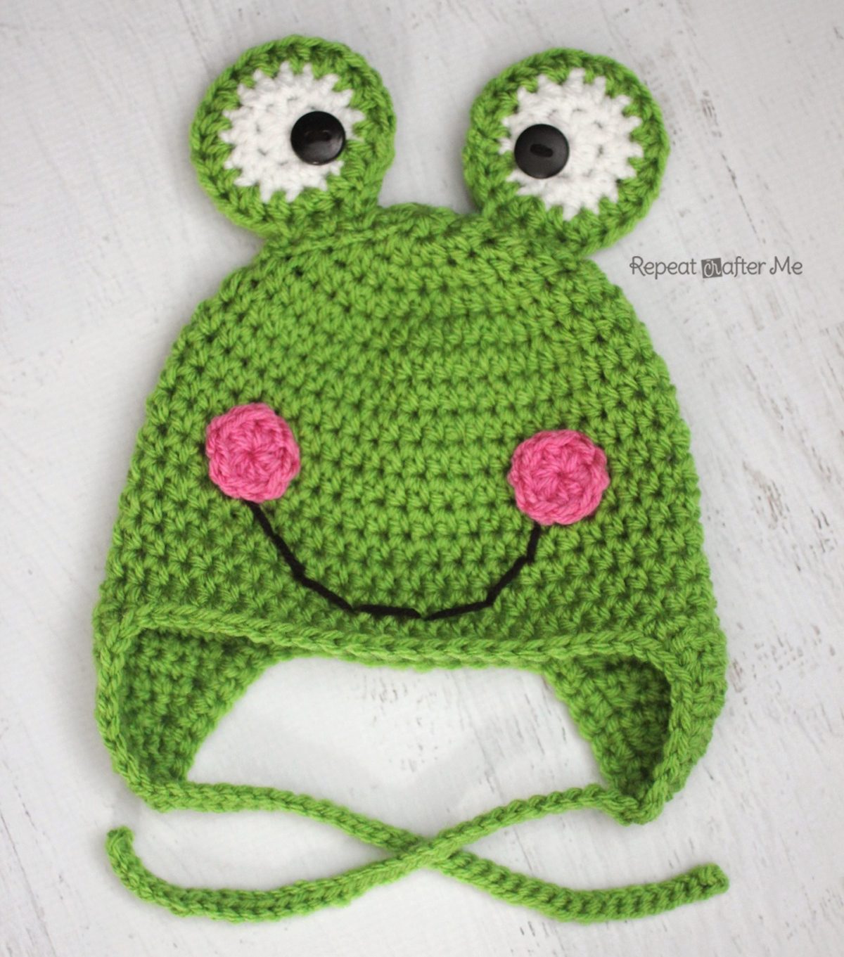 Crochet Frog Hat Pattern Repeat Crafter Me - roblox frog hat code