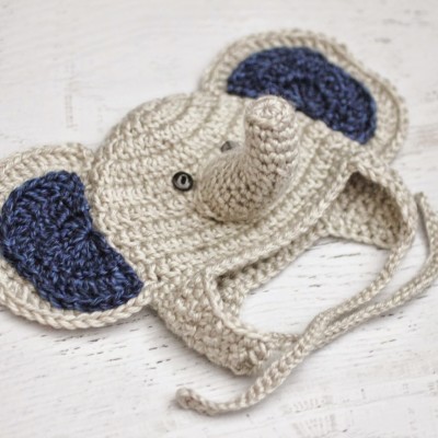 Crochet Baby Elephant Hat and Lion Brand Heartland Yarn Giveaway!