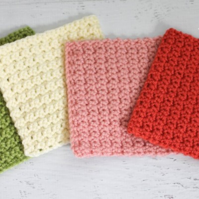 Solid Granny Square Crochet Pattern (Grit Stitch)