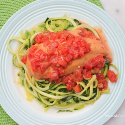Creamy Crock Pot Chicken and Zucchini Noodles