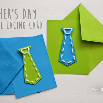 Neck Tie Lacing Cards for Father’s Day
