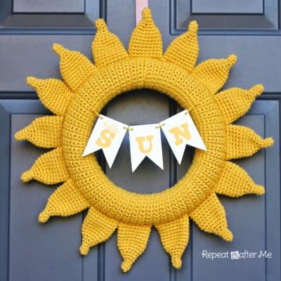 Crochet Summer Sun Wreath