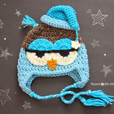 Crochet Drowsy Owl Hat Pattern