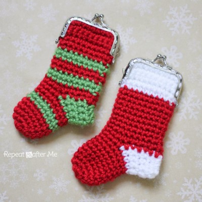 Crochet Christmas Stocking Coin Purse Pattern