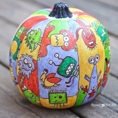 Doodle Monster Pumpkin