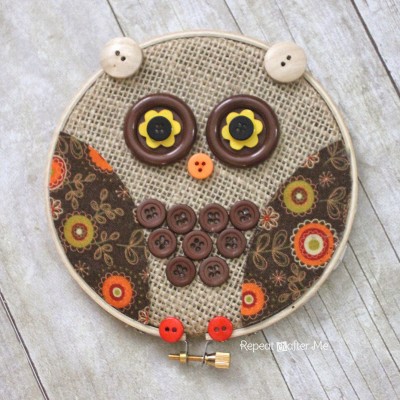 Embroidery Hoop Owl