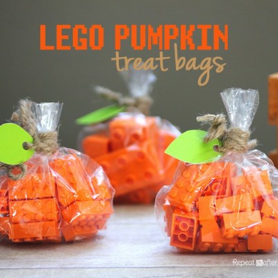 Lego Pumpkin Treat Bags