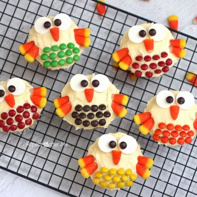 Fall Owl Cupcakes