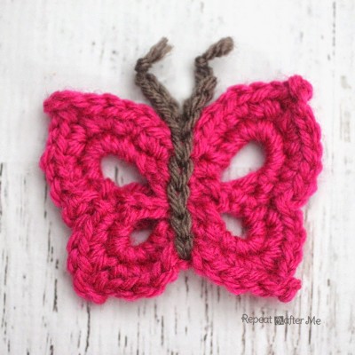 B is for Butterfly: Crochet Butterfly Applique
