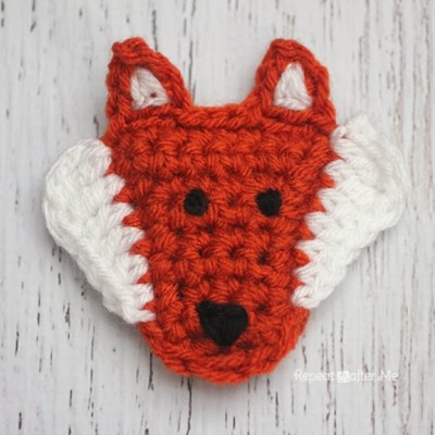 F is for Fox: Crochet Fox Applique