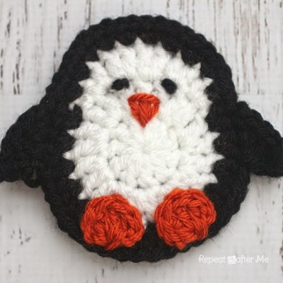 P is for Penguin: Crochet Penguin Applique