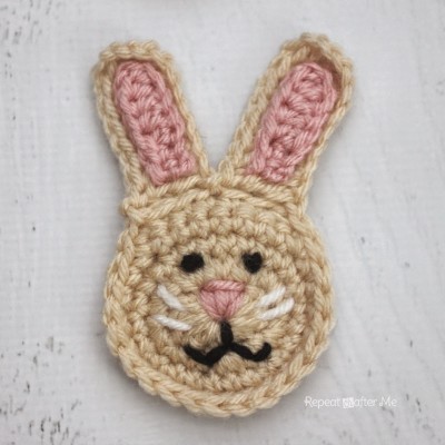 R is for Rabbit: Crochet Rabbit Applique