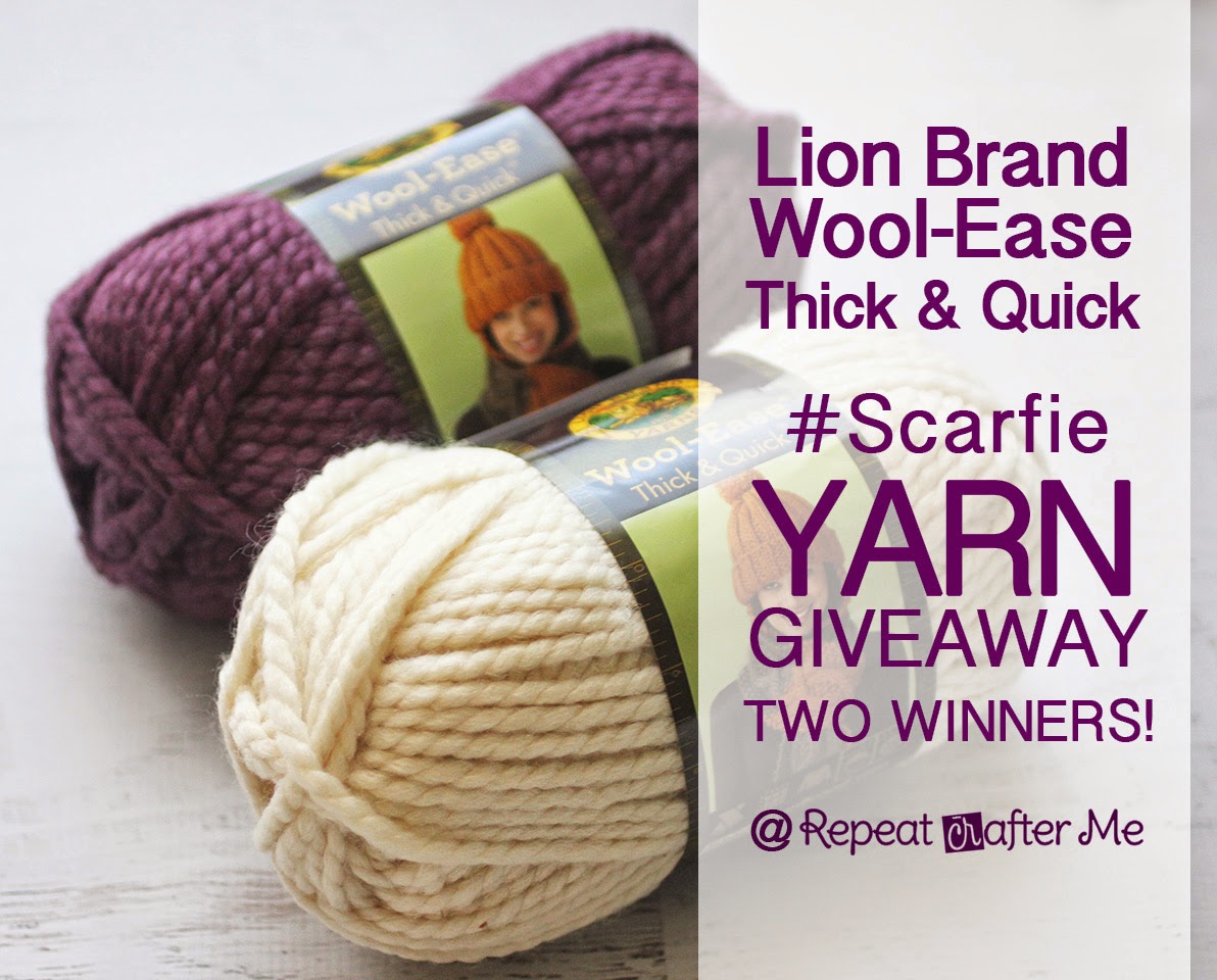 Lion Brand Wool-Ease Thick & Quick Yarn Giveaway! #Scarfie