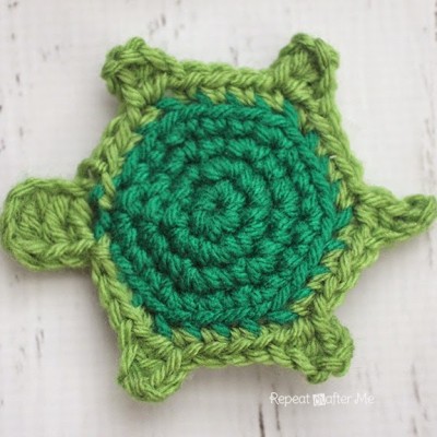 T is for Turtle: Crochet Turtle Applique