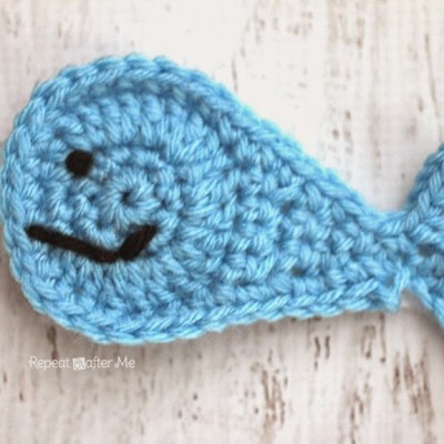 W is for Whale: Crochet Whale Applique