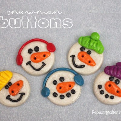 Polymer Clay Snowman Buttons