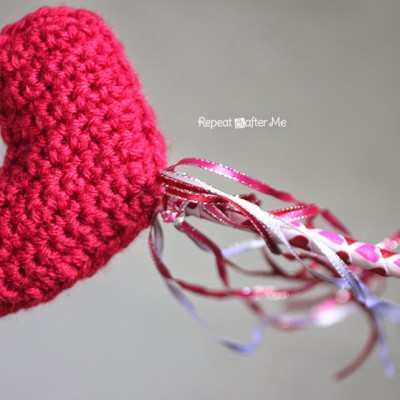 Crochet Heart Wand
