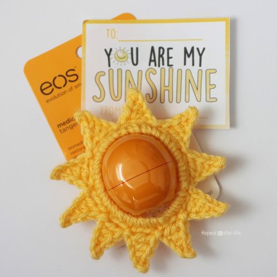 Crochet “You Are My Sunshine” EOS Lip Balm Valentine