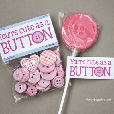 Cute as a Button Valentine and Printable