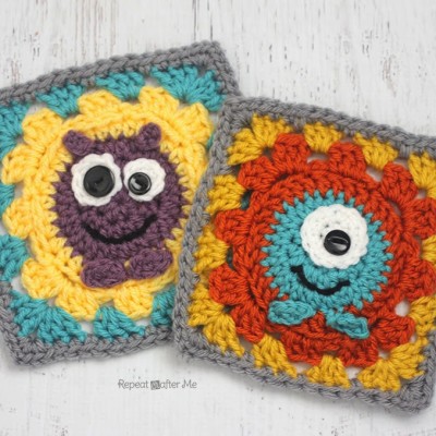 Crochet Monster Granny Squares