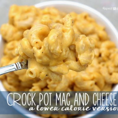 Lower Calorie Crock Pot Mac and Cheese