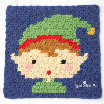 Crochet Elf Pixel Square