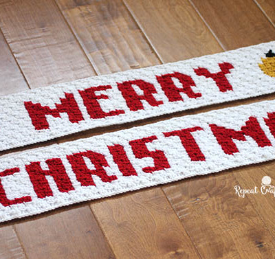Crochet Merry Christmas Pixel Graph